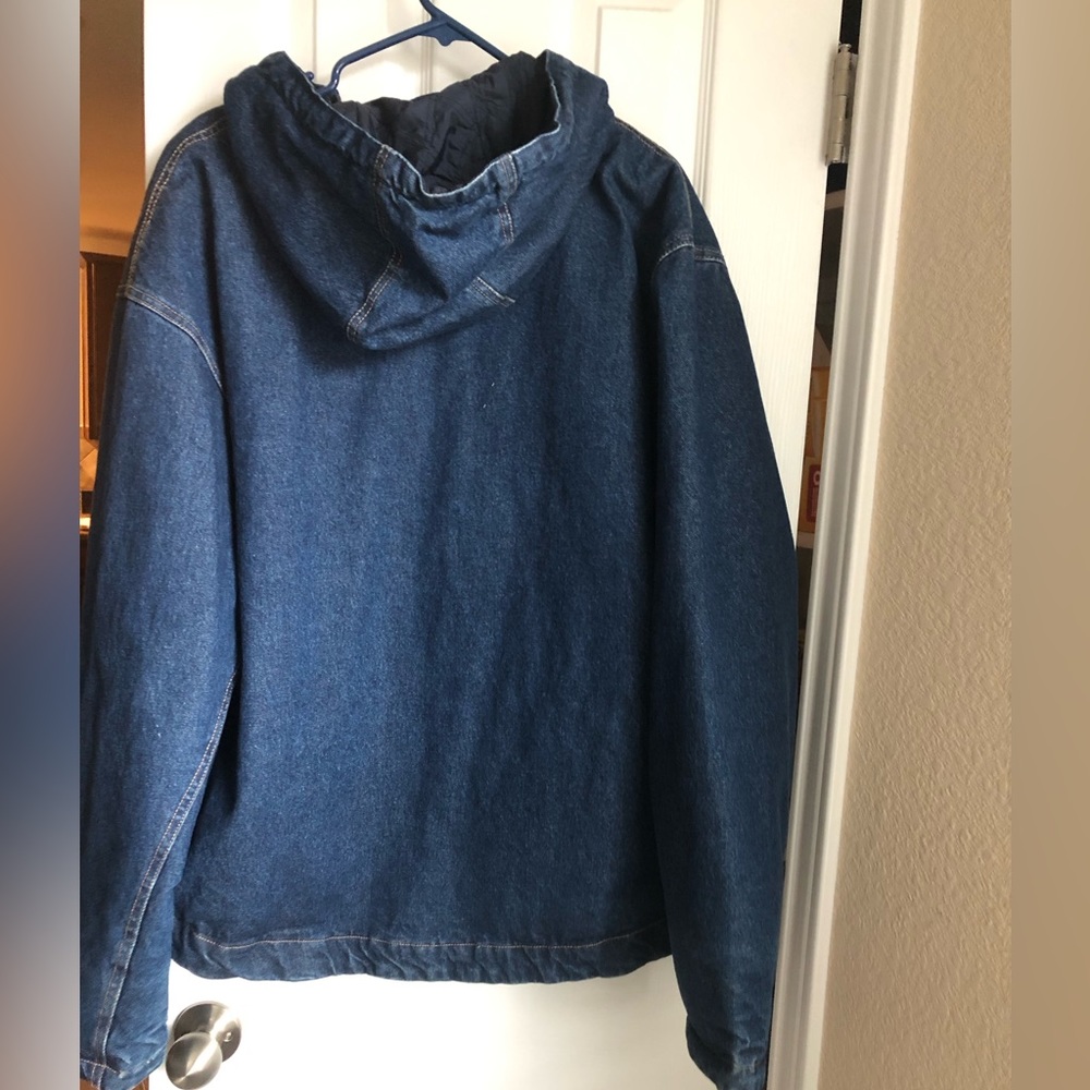 Wrangler Riggs Workwear Denim Hooded Jacket XL - Picture 2 of 9